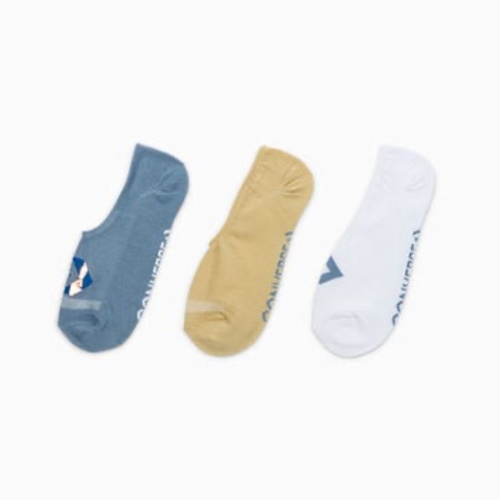 Converse 3-Pack Iridescent No-Show Socks